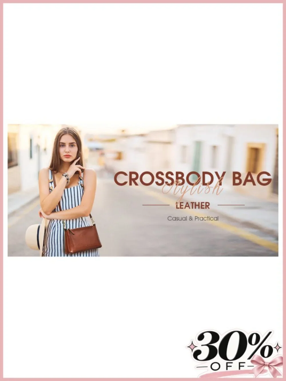 Genuine Leather Crossbody Bag Small Purse Handbag Wristlet